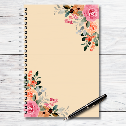 Floral Notebook (Ruled Single Line)