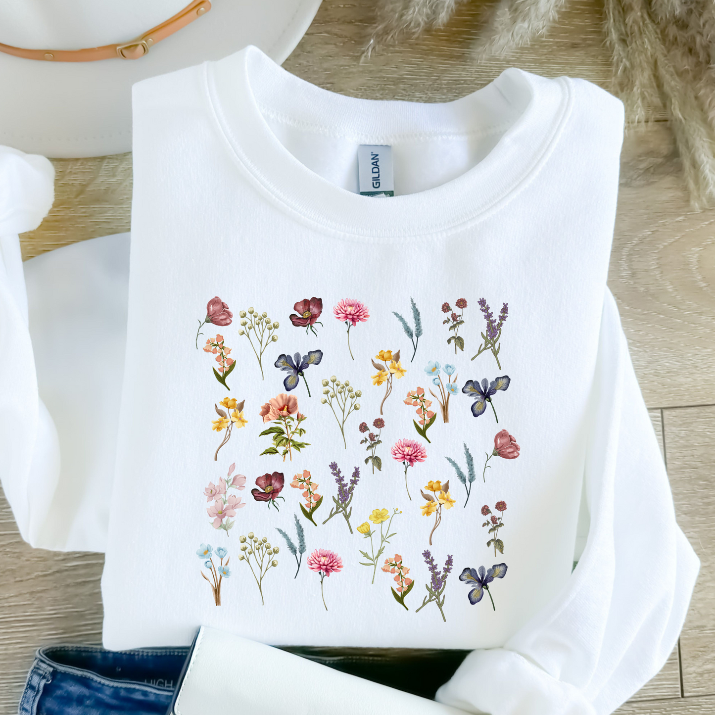 Vintage Pressed Flower Sweatshirt