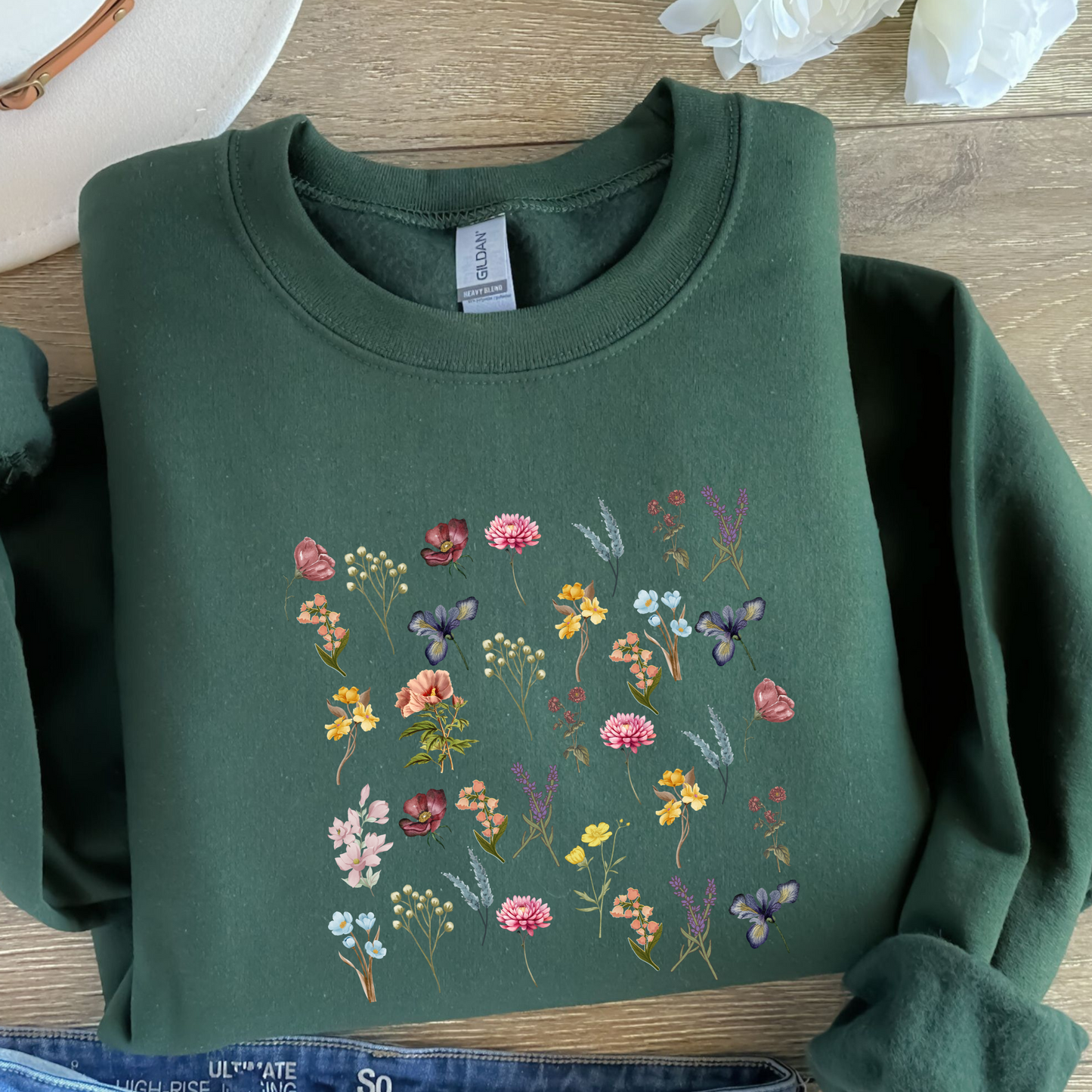 Vintage Pressed Flower Sweatshirt