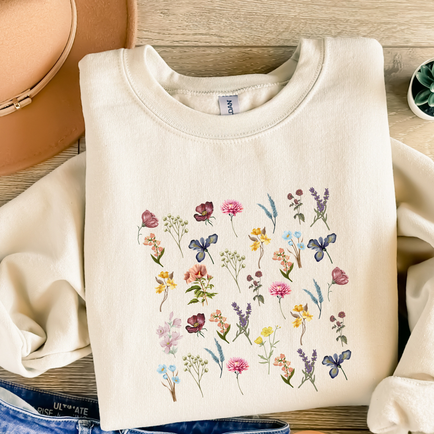 Vintage Pressed Flower Sweatshirt