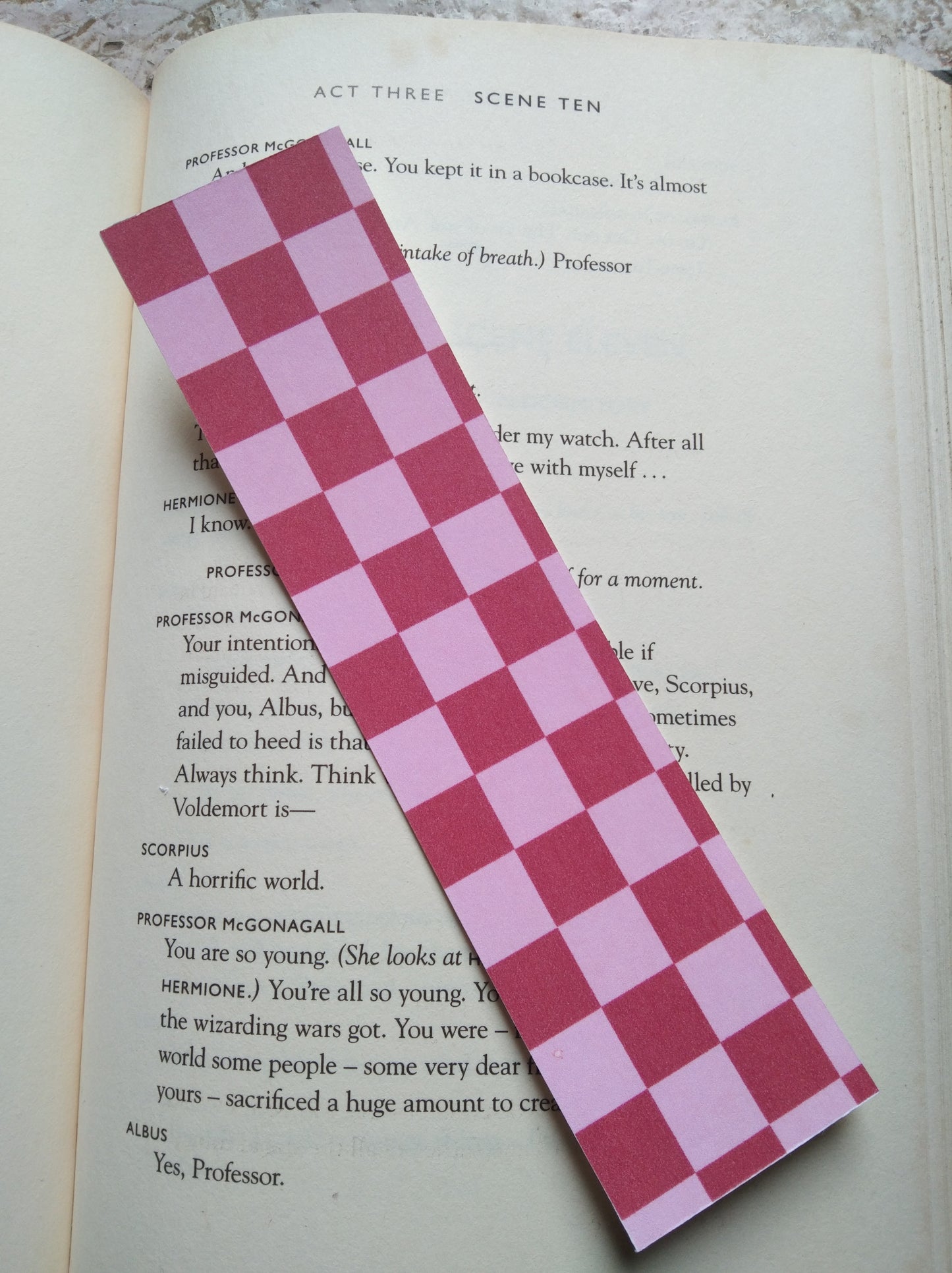 Retro Checkered Plaid Theme Bookmarks