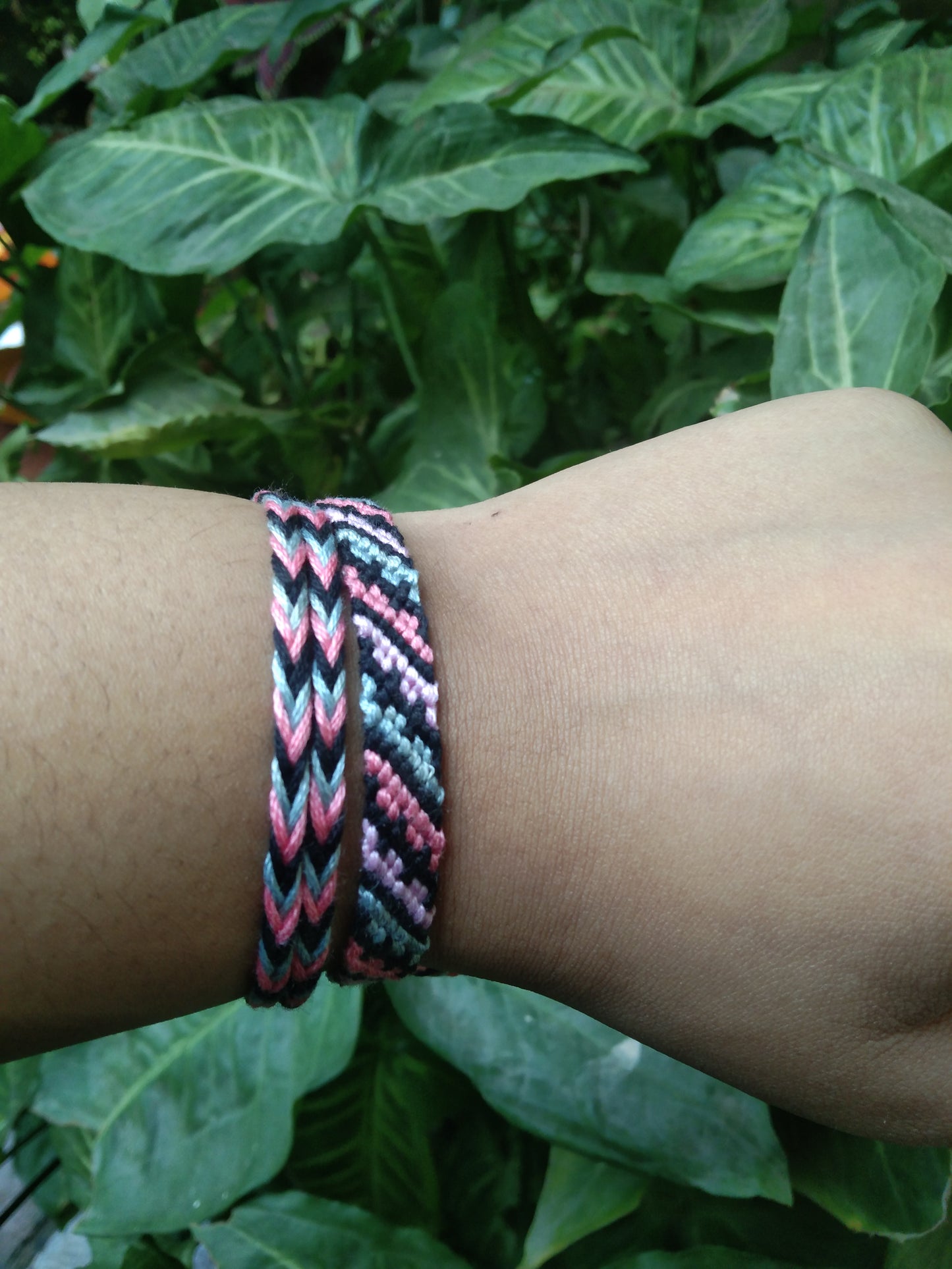 Pastel candy stripe bracelet set