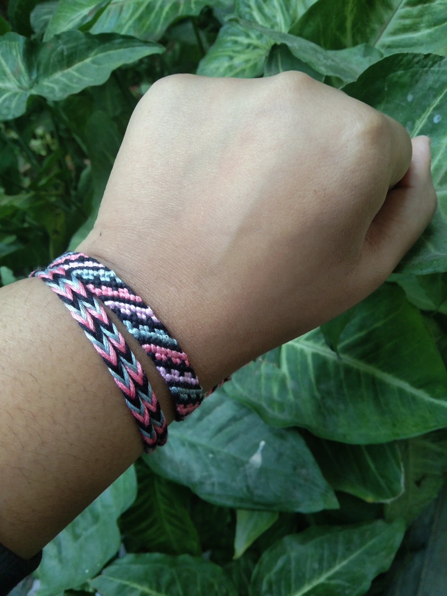 Pastel candy stripe bracelet set