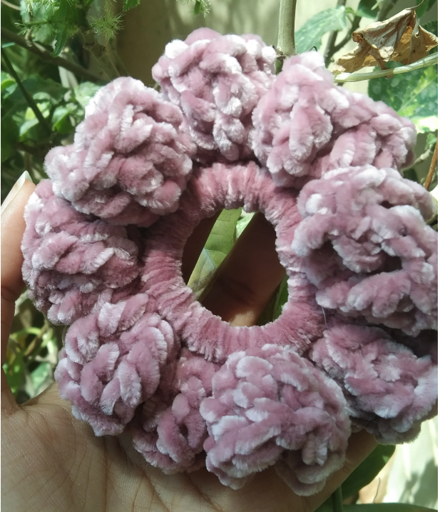 Mauve Velvet Scrunchie