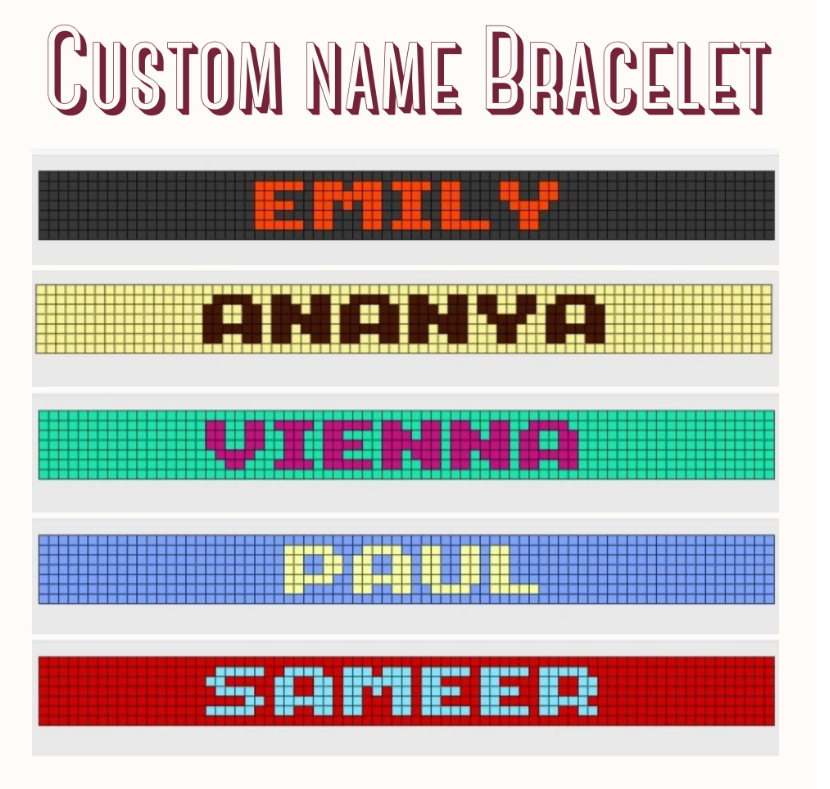 Custom Word Bracelet personalised letter bracelet